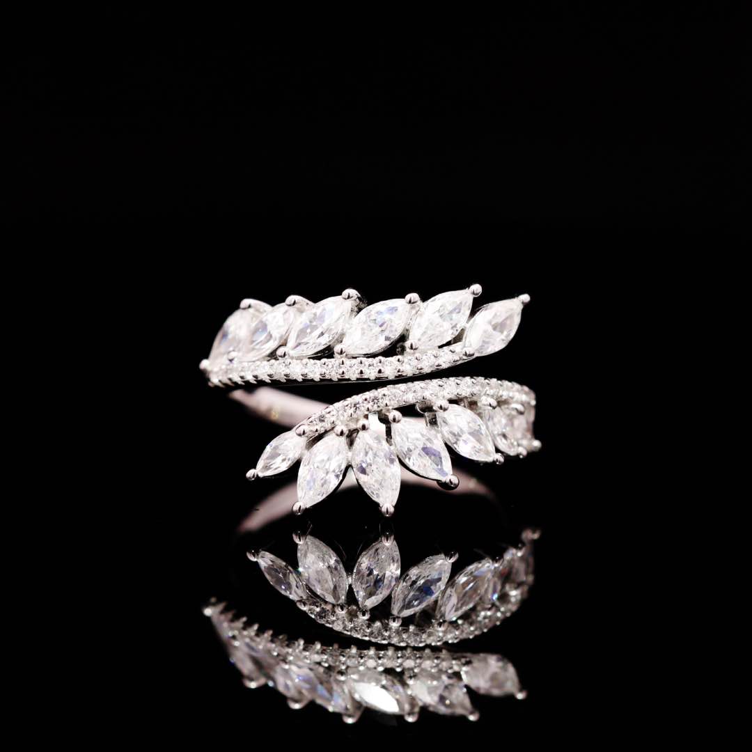 Claire White Bridal Full Set in 925 Silver High Quality Simulated Diamonds