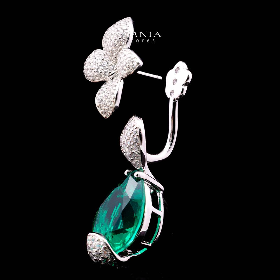 Omnia Elora Earring 925 Silver Accessories In High Quality Simulated Diamonds
