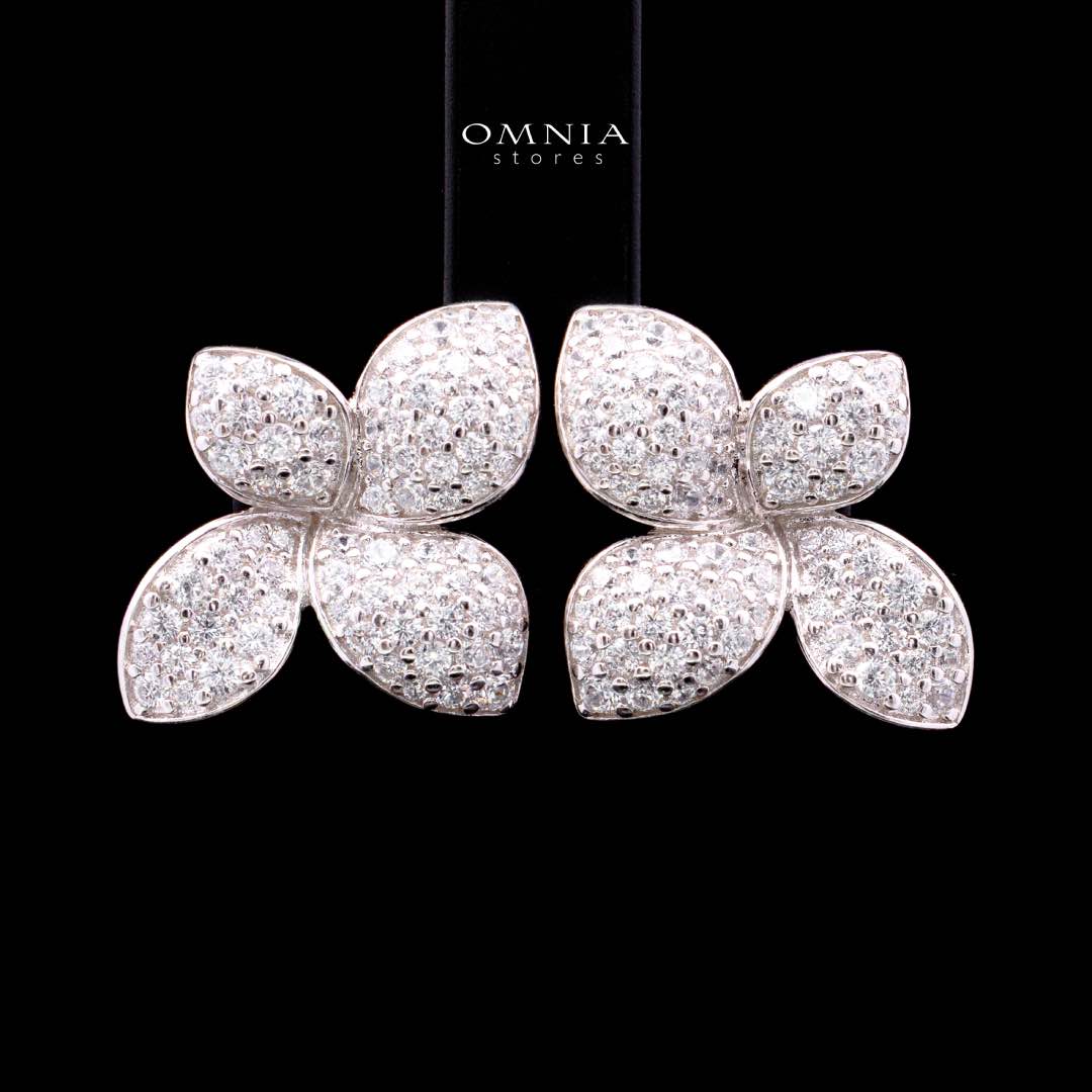 Omnia Elora Earring 925 Silver Accessories In High Quality Simulated Diamonds