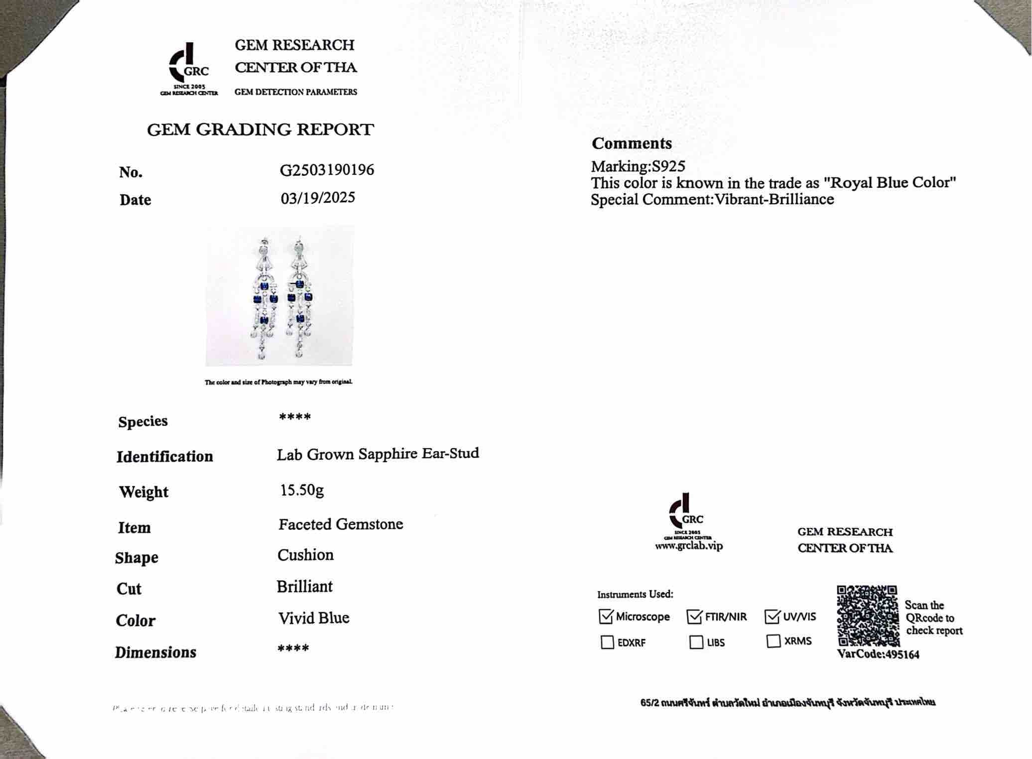 Omnia Khadija Blue Drop Earrings 925 Silver Certified in High Quality Lab Grown Sapphire Stone - OMNIASTORES UAE