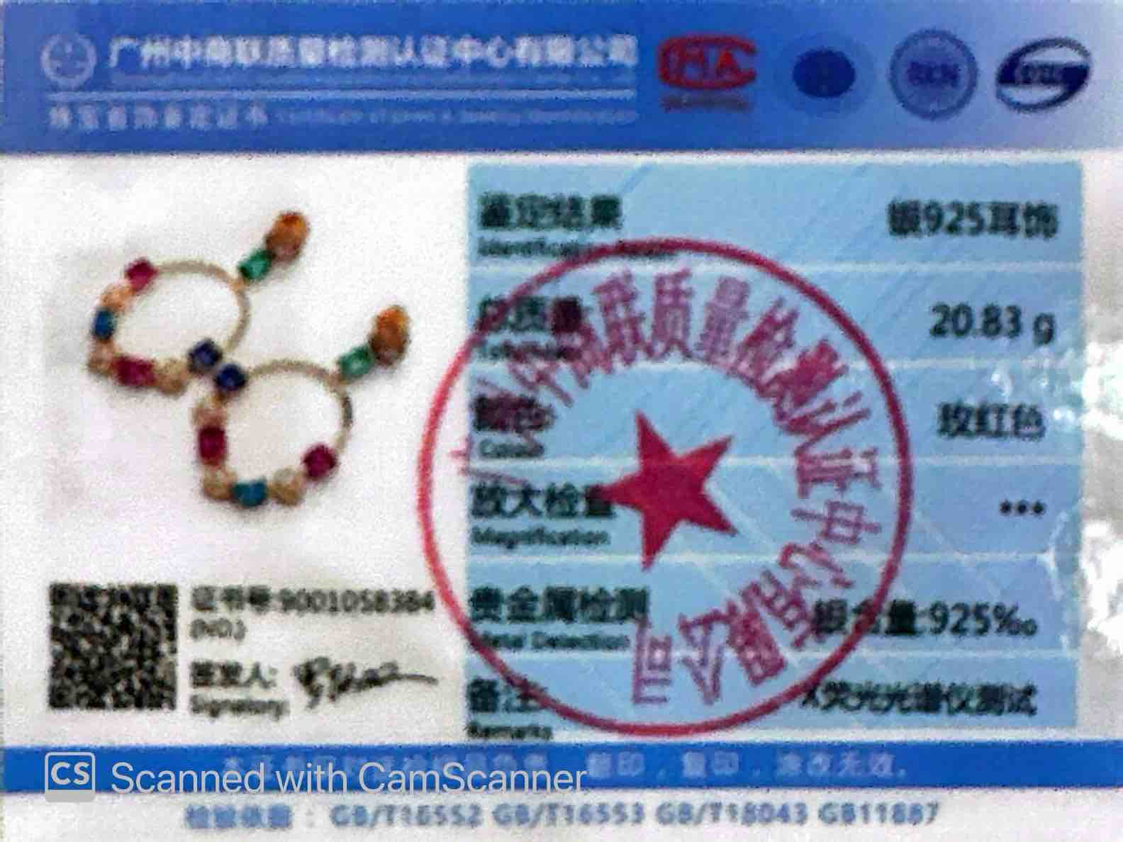 Omnia Sahla Rose Glod Multi Color Drop Earrings In 925 Silver High Quality Certified Lab Crafted Stones