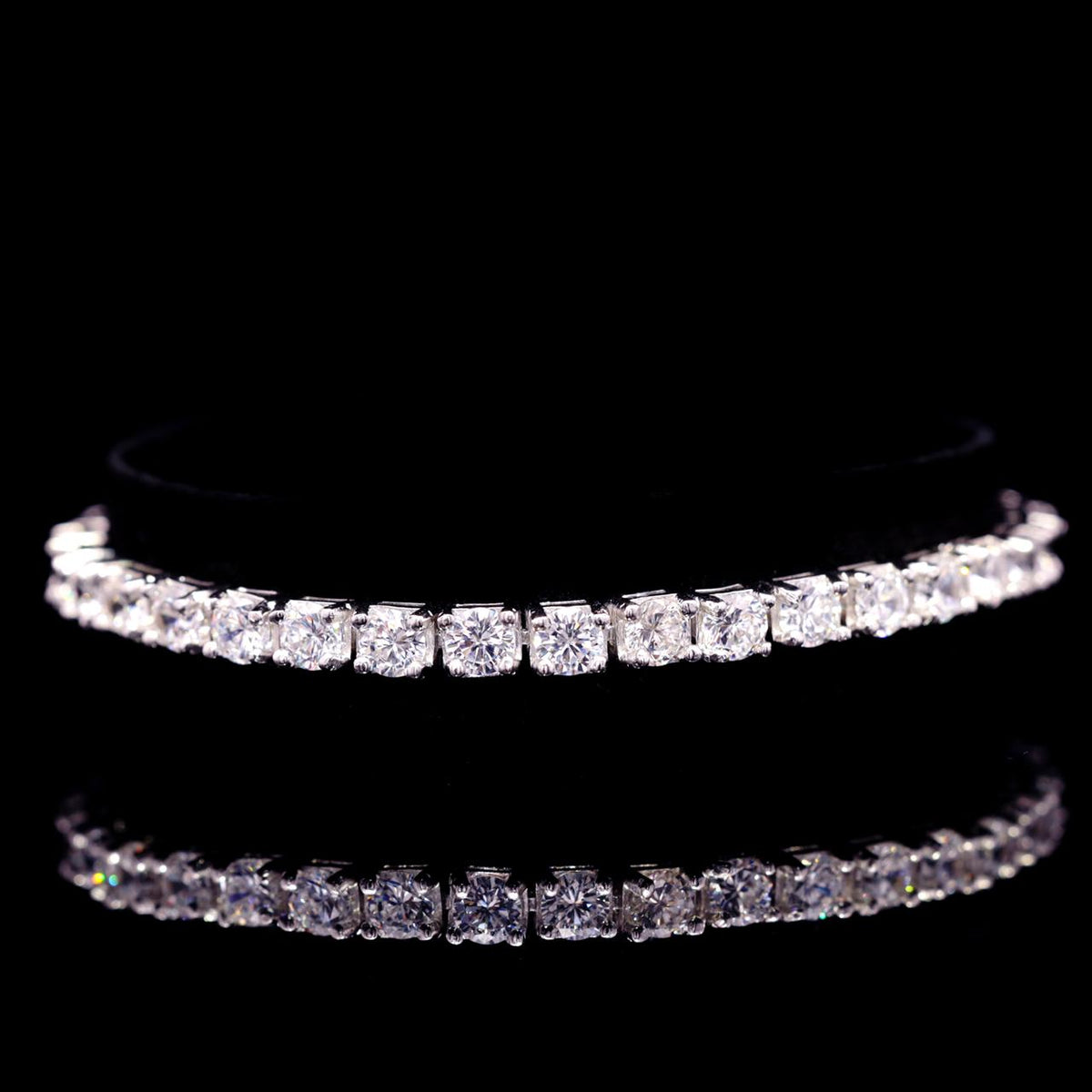 Carissa White Bridal Bracelet in 925 Sterling Silver with High-Quality Simulated Diamonds