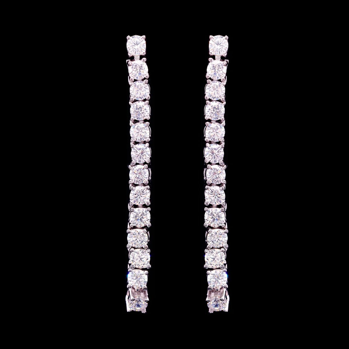 Carissa White Bridal Earring in 925 Sterling Silver with High-Quality Simulated Diamonds