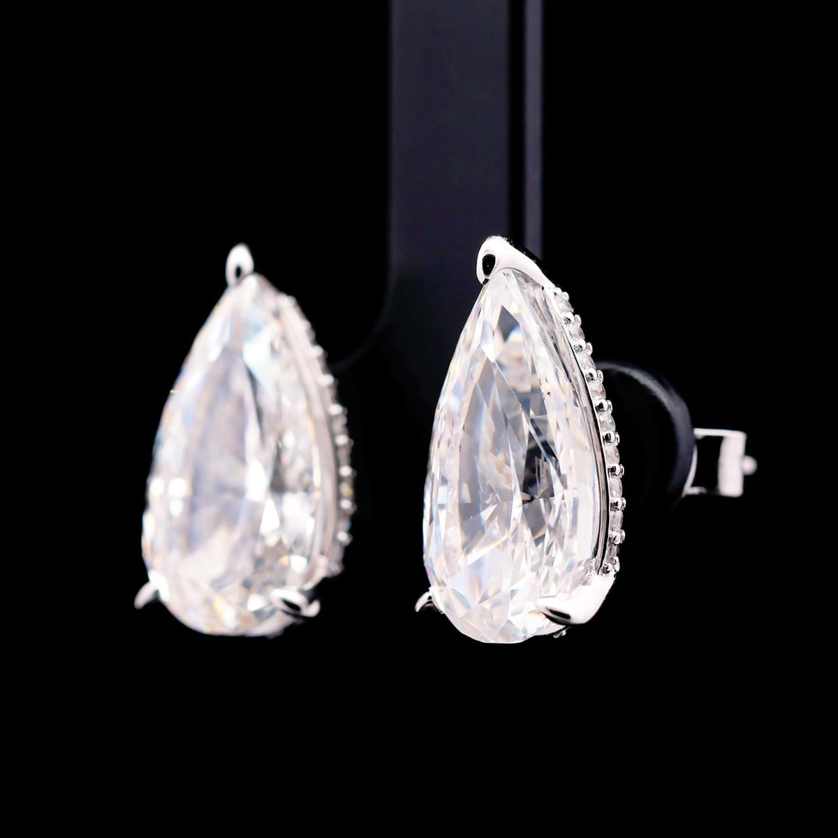 Fariha Earrings with Certificate | High-Quality Simulated Diamonds in 925 Sterling Silver side
