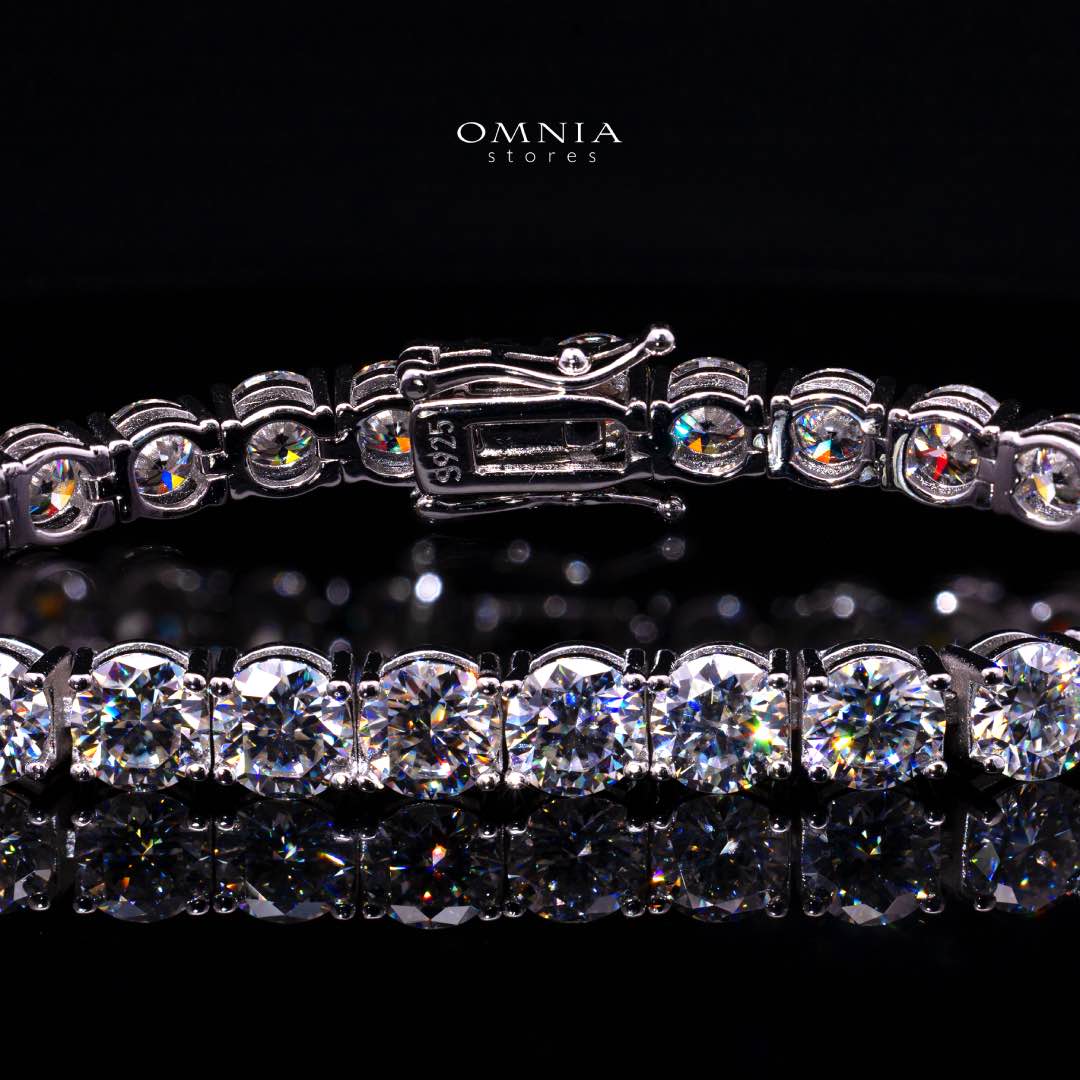 Liyanah White 5mm Tennis Bracelet with High-Quality Premium Moissanite, GRA Certificate, and Rhodium Plating in 925 Sterling SilverGUWUB005-16