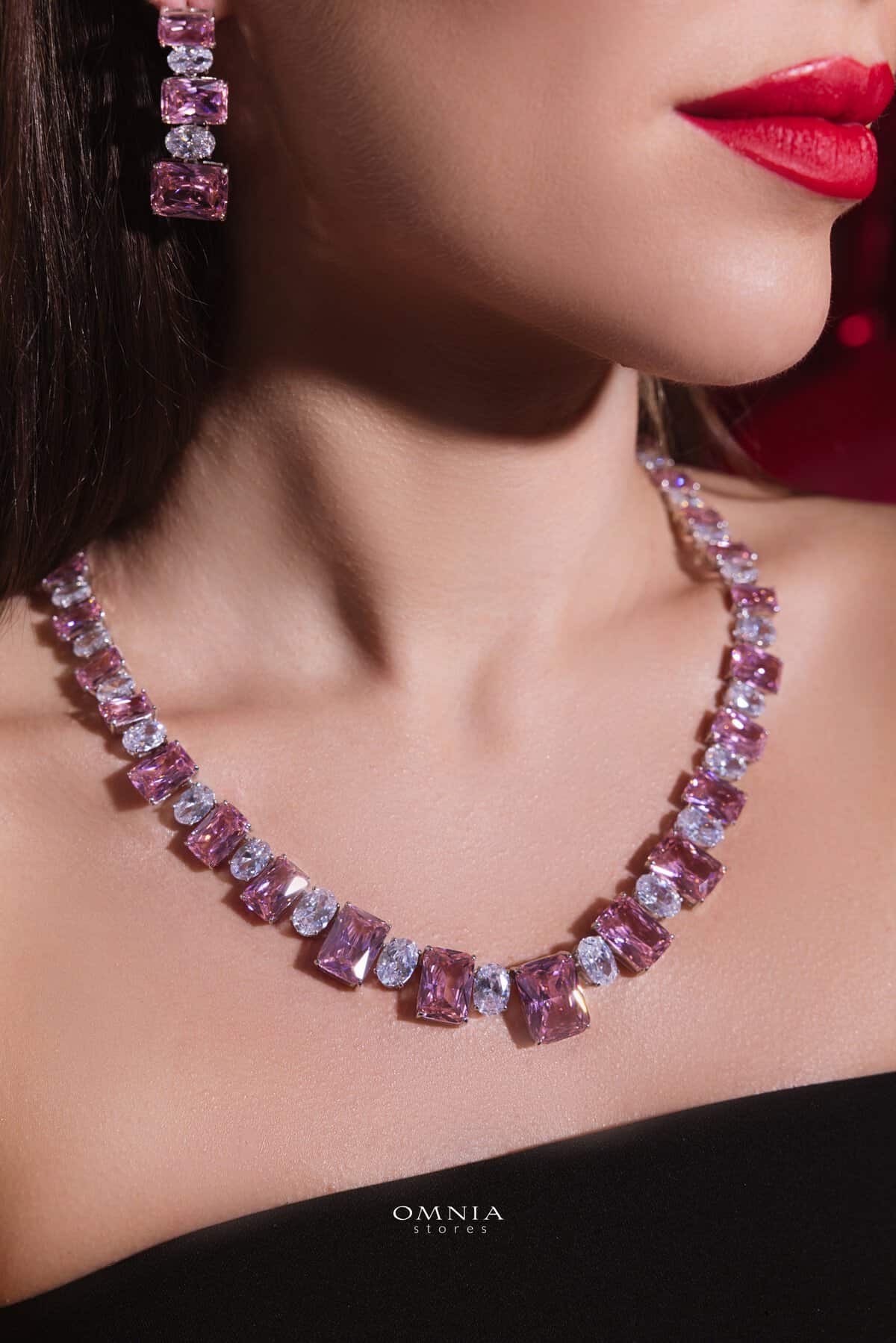 Omnia Amina Pink 925 Sterling Silver Set - OMNIASTORES UAE
