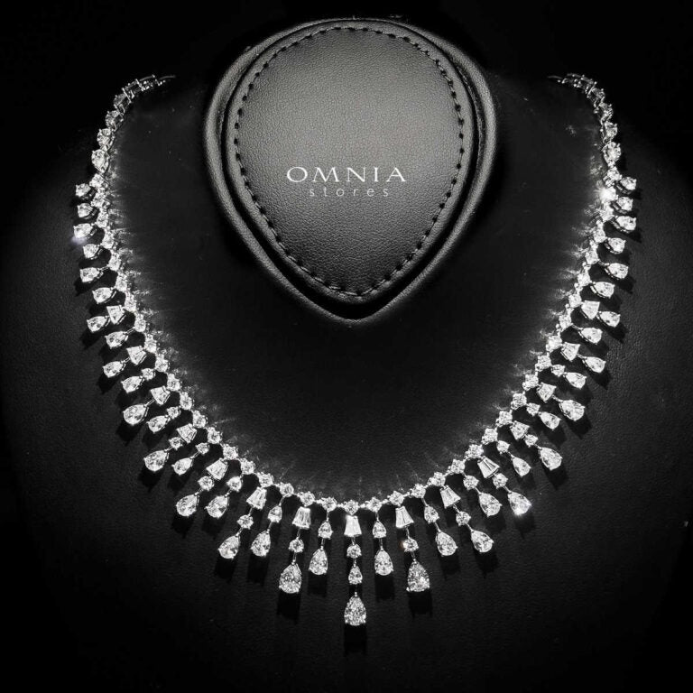 Xena White Luxury Bridal Full Set Premium Rhodium-Plated with High-Quality Zircon Stones
