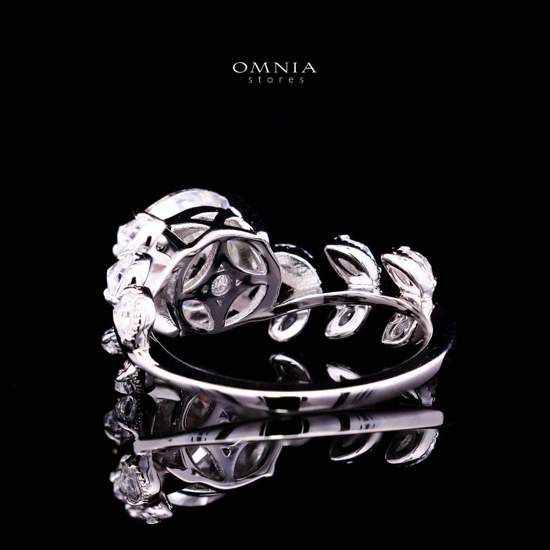 Negar White Ring In 925 Silver High Quality Certified Lab Crafted Stones