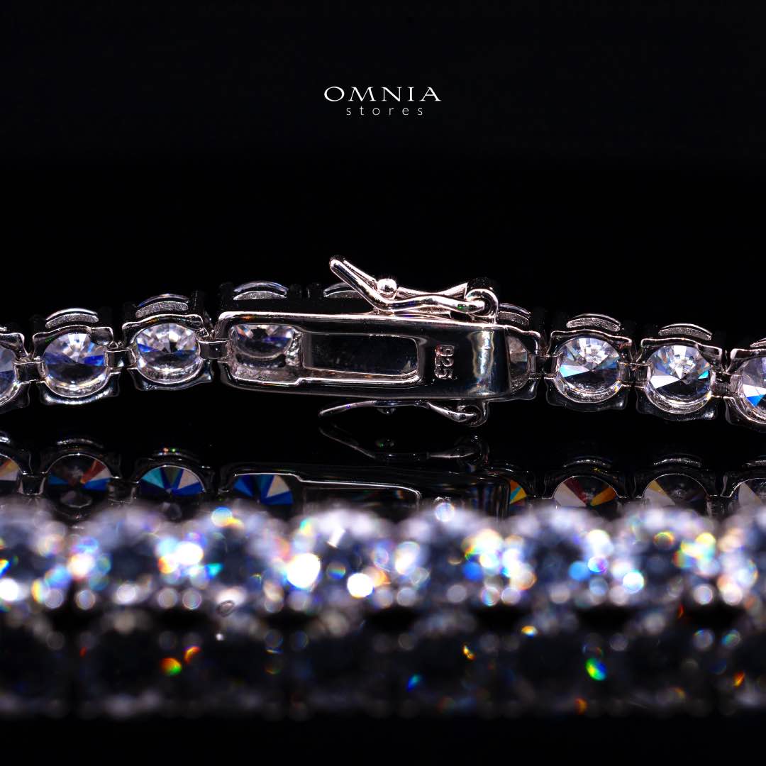 Omnia Engy 5mm Tennis Bracelet in 92.5 Silver High Quality Simulated diamonds