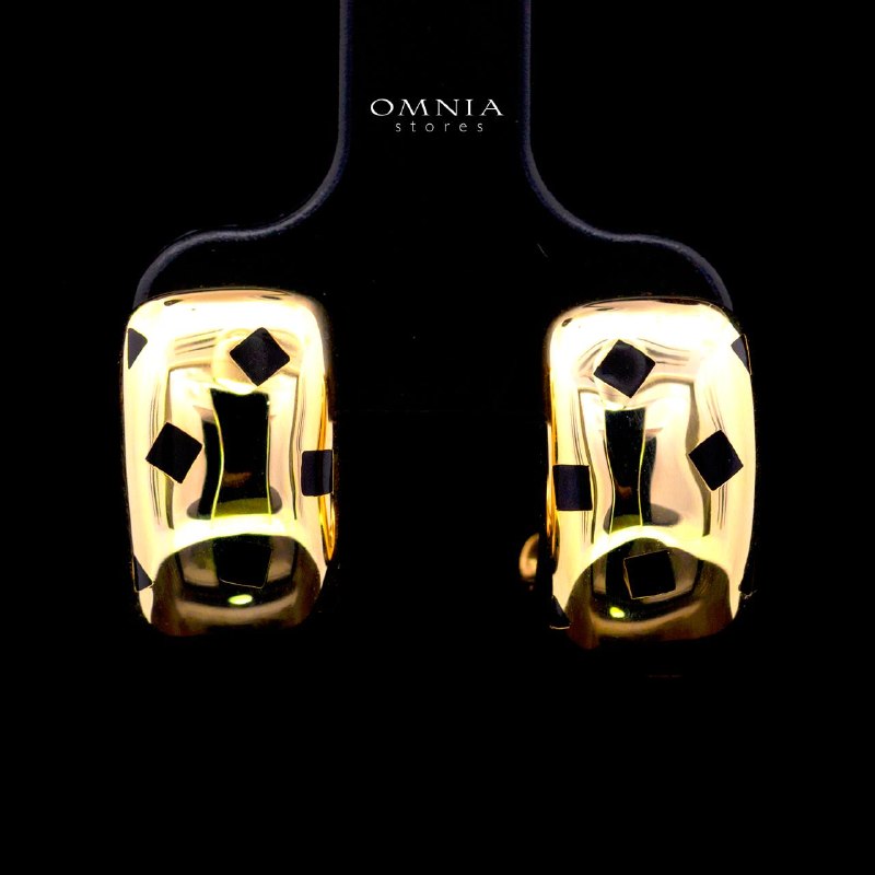 Angelinah Gold-Plated Earrings with Certified High-Quality Simulated Diamonds in 925 Sterling Silver