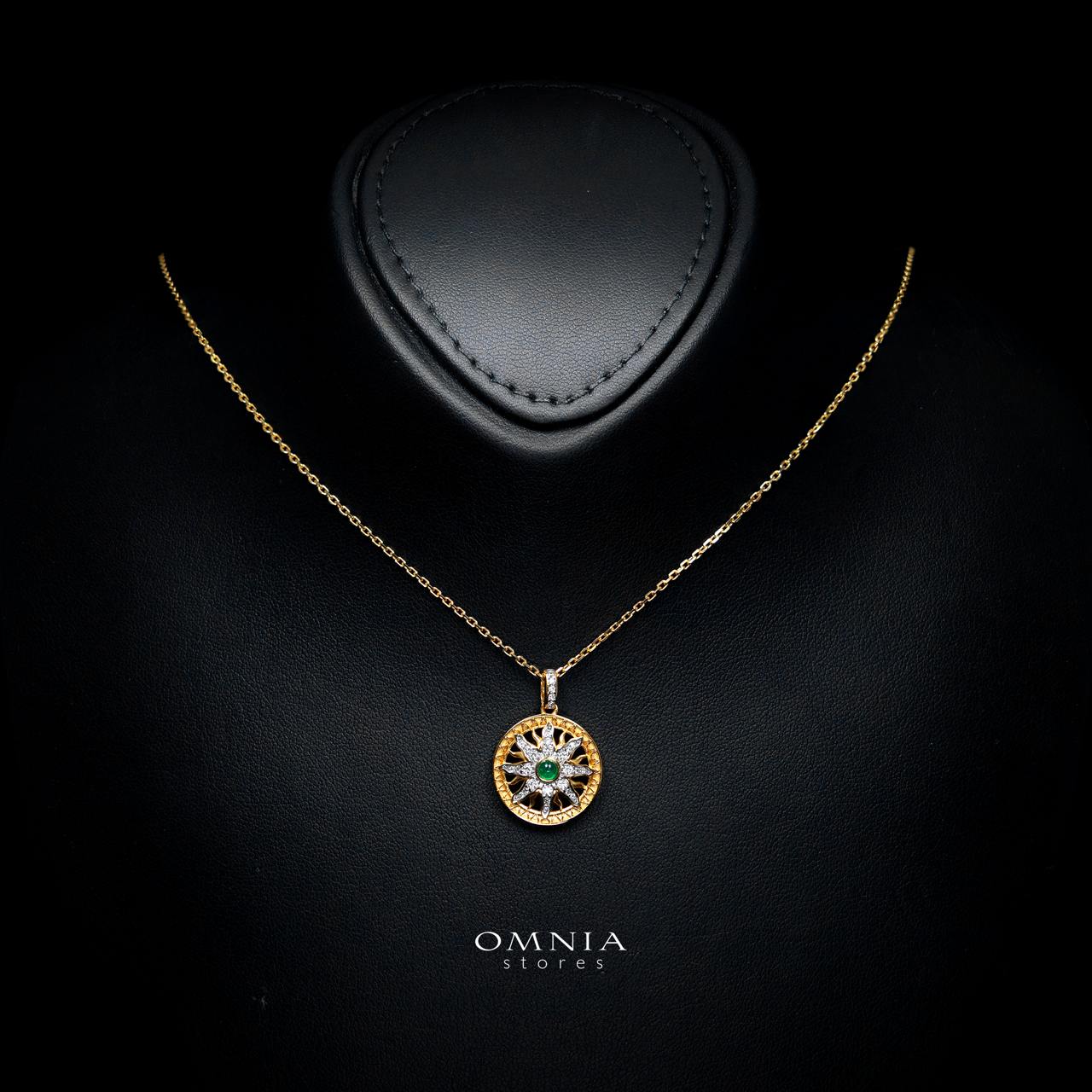 Melise Gold-Plated Necklace with Certified Premium Simulated Diamonds in 925 Sterling Silver