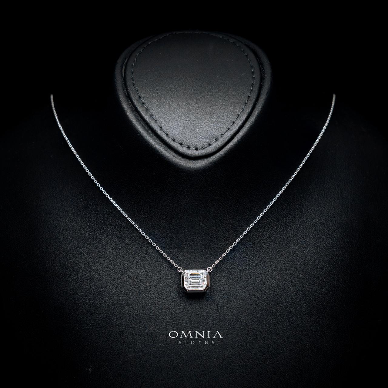Jimena Necklace with Certified Premium Simulated Diamonds in 925 Sterling Silver