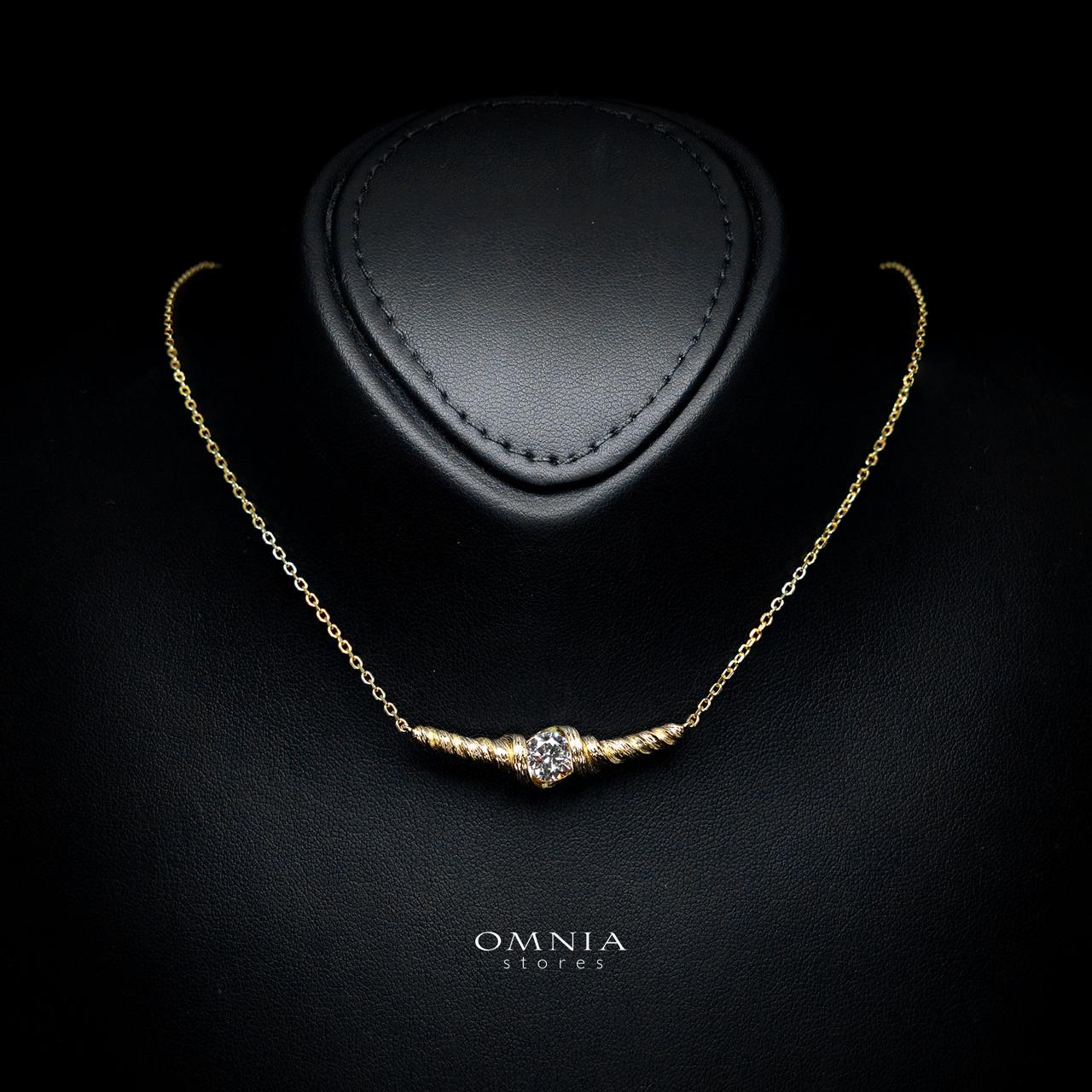 Amiyah Gold-Plated Necklace with Certified Premium Simulated Diamonds in 925 Sterling Silver