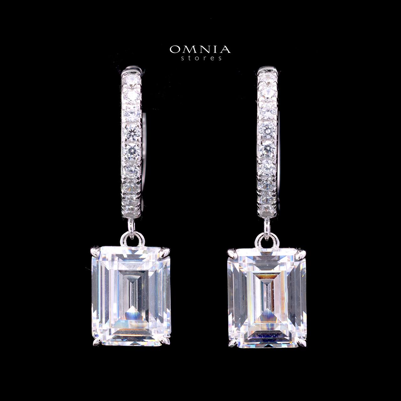 Ethna Drop Earring with Certified High-Quality Premium Simulated Diamonds in 925 Sterling Silver