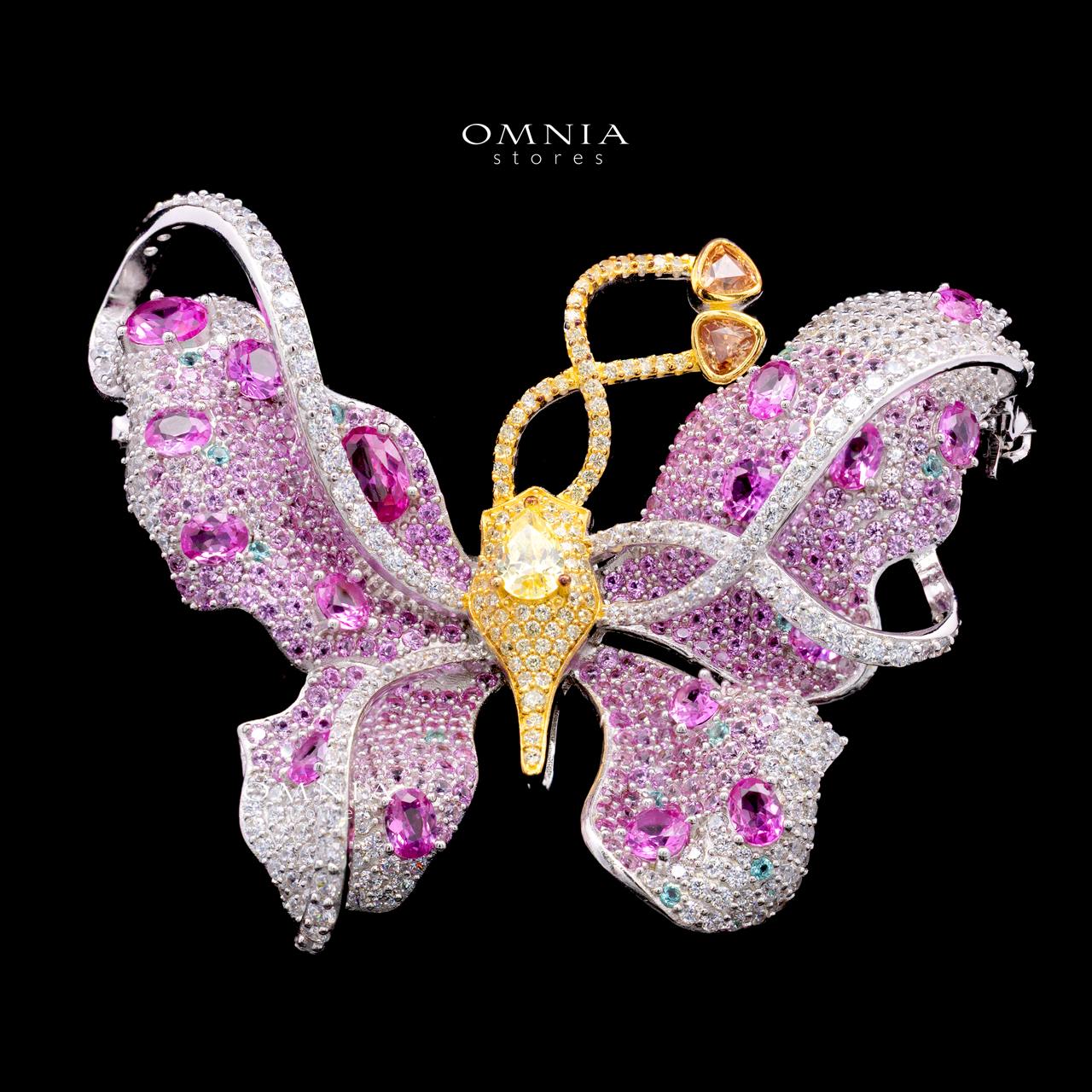 Issa Butterfly Brooch with High-Quality Premium Simulated Diamonds in 925 Sterling Silver