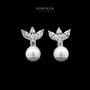 Omnia Larman Luxury Bridal Pearl Full Set in High Quality Simulated Diamonds