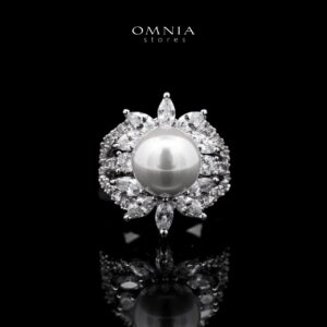 Omnia Larman Luxury Bridal Pearl Full Set in High Quality Simulated Diamonds