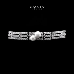 Omnia Larman Luxury Bridal Pearl Full Set in High Quality Simulated Diamonds