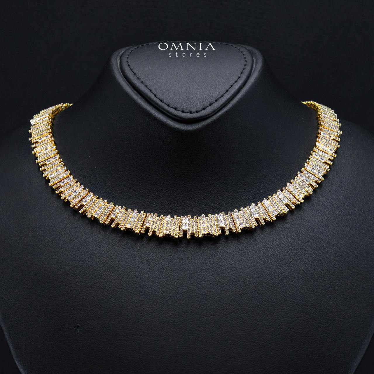 Eshaal Gold Bridal Full Set in High Quality Premium Zircon Stone in Rhodium Plated