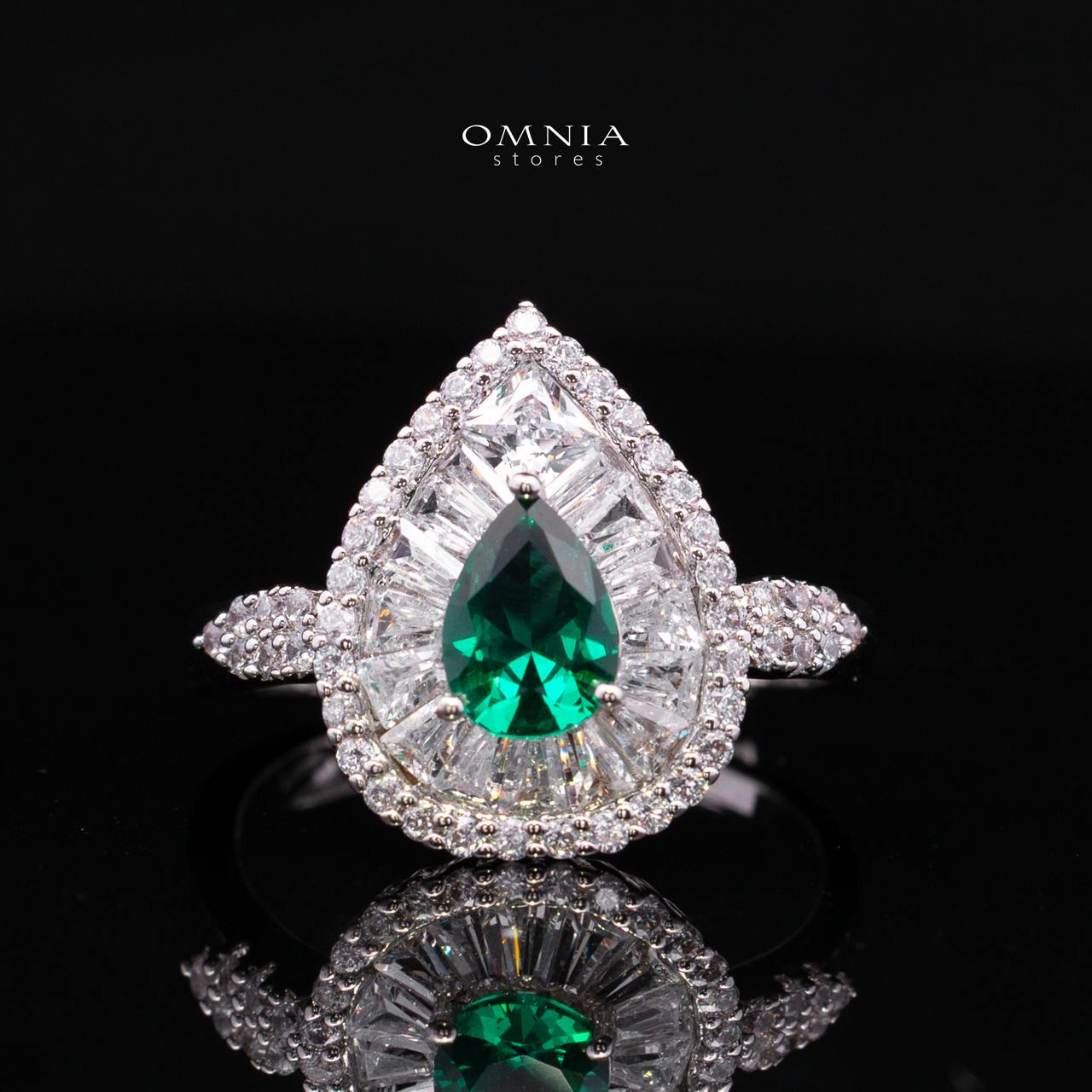 Valerie Green Luxury Bridal Full Set in High-Quality Rhodium-Plated Finish with Premium Zircon Stones