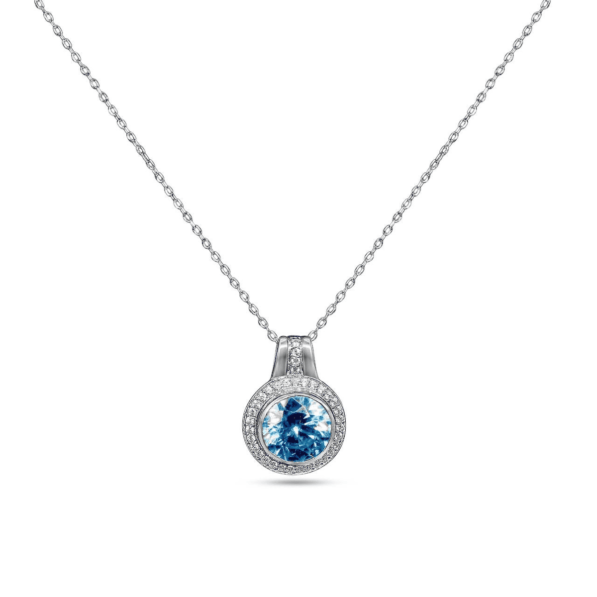 Omnia Alreem Necklace in 92.5 Silver In High Quality CZ Zircon Stone - OMNIASTORES UAE