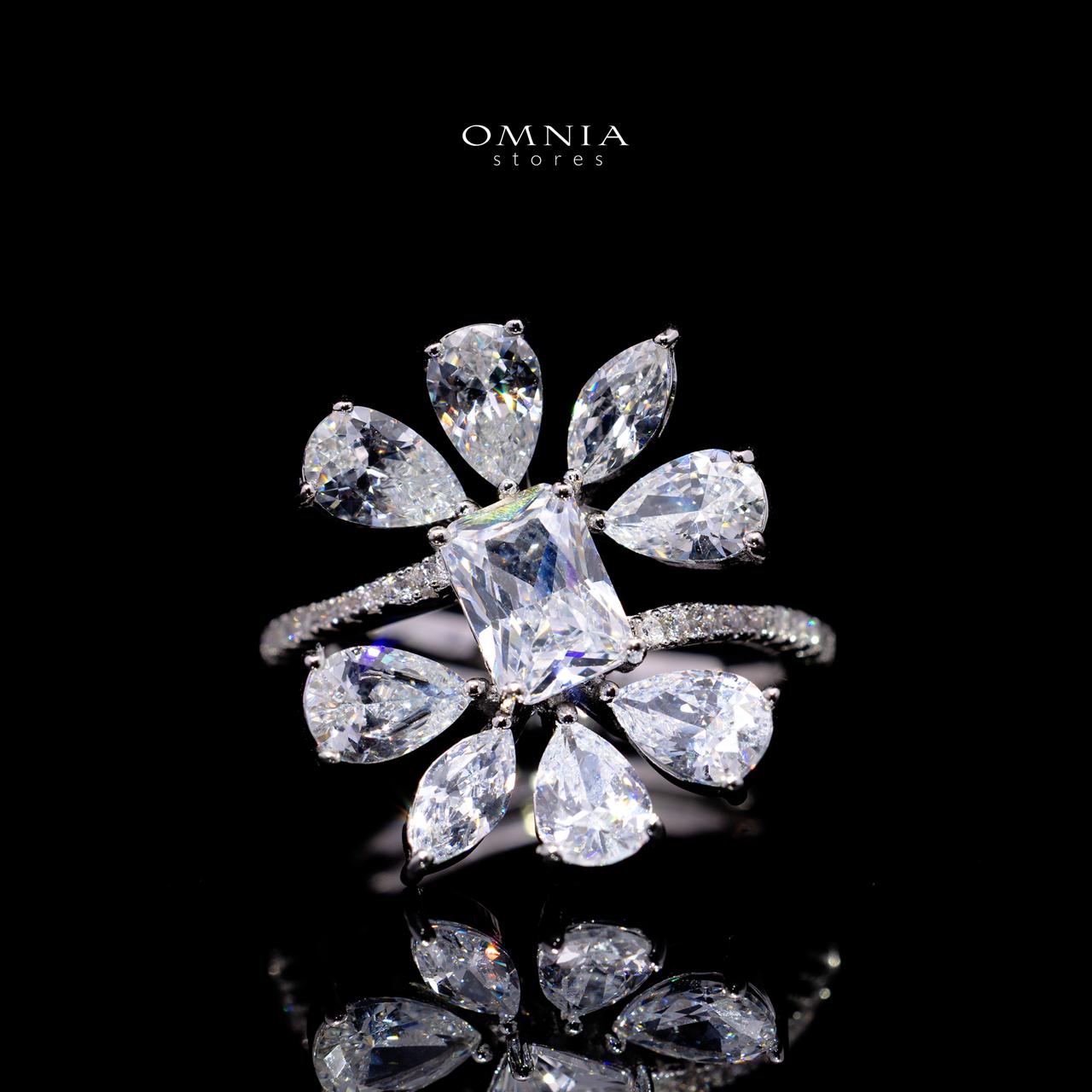 Rizza White Luxury Bridal Full Set with High-Quality Simulated Diamonds – Rhodium Plated