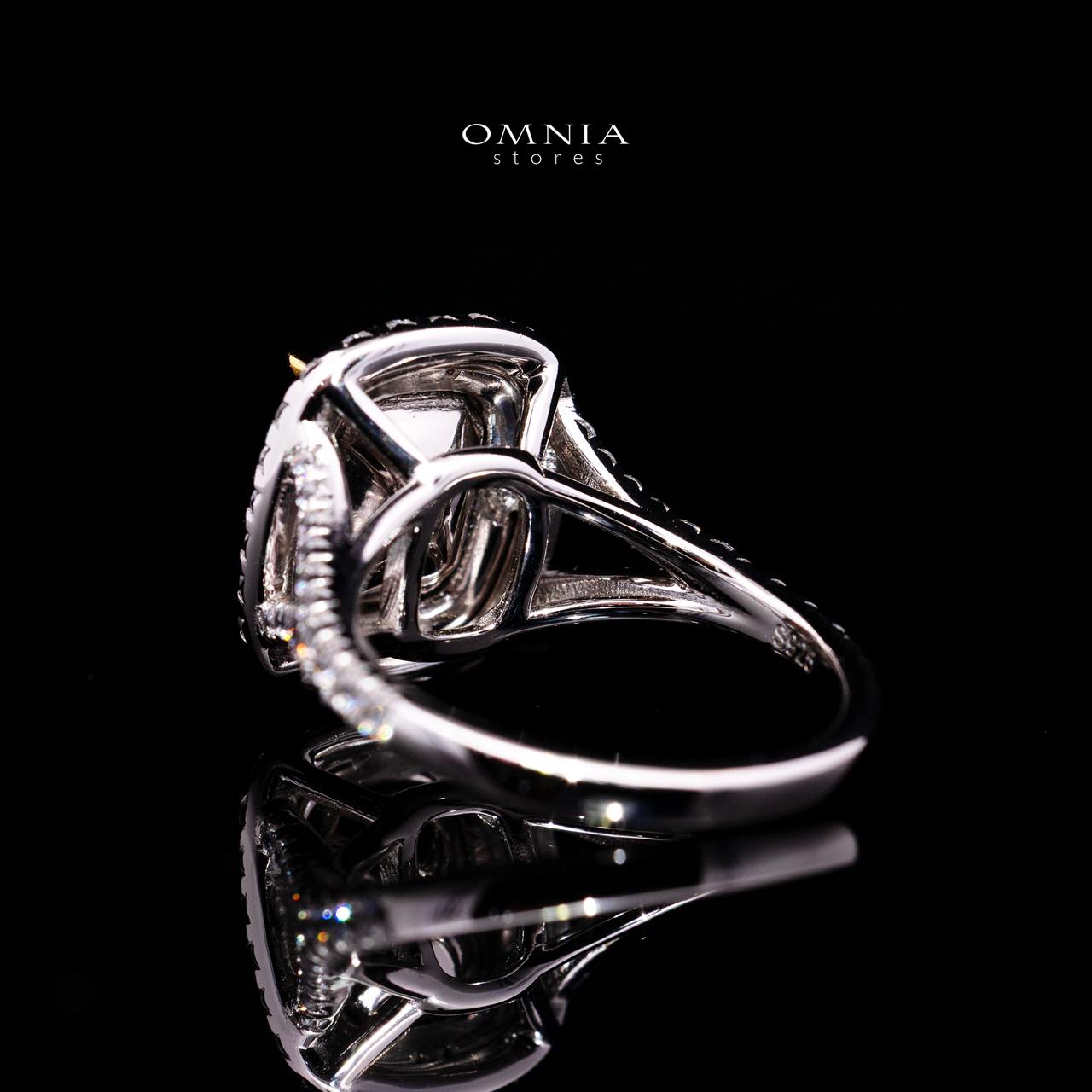 Martina Yellow Ring with Certified Premium Simulated Diamonds in 925 Sterling Silver