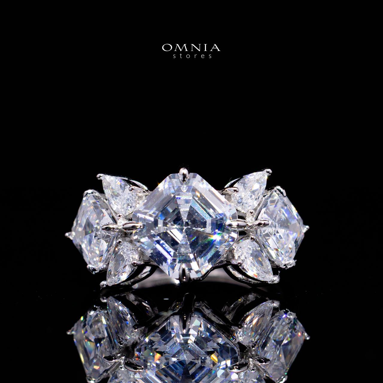 Rowena White Luxury Bridal Full Set with High-Quality Simulated Diamonds – Rhodium Plated