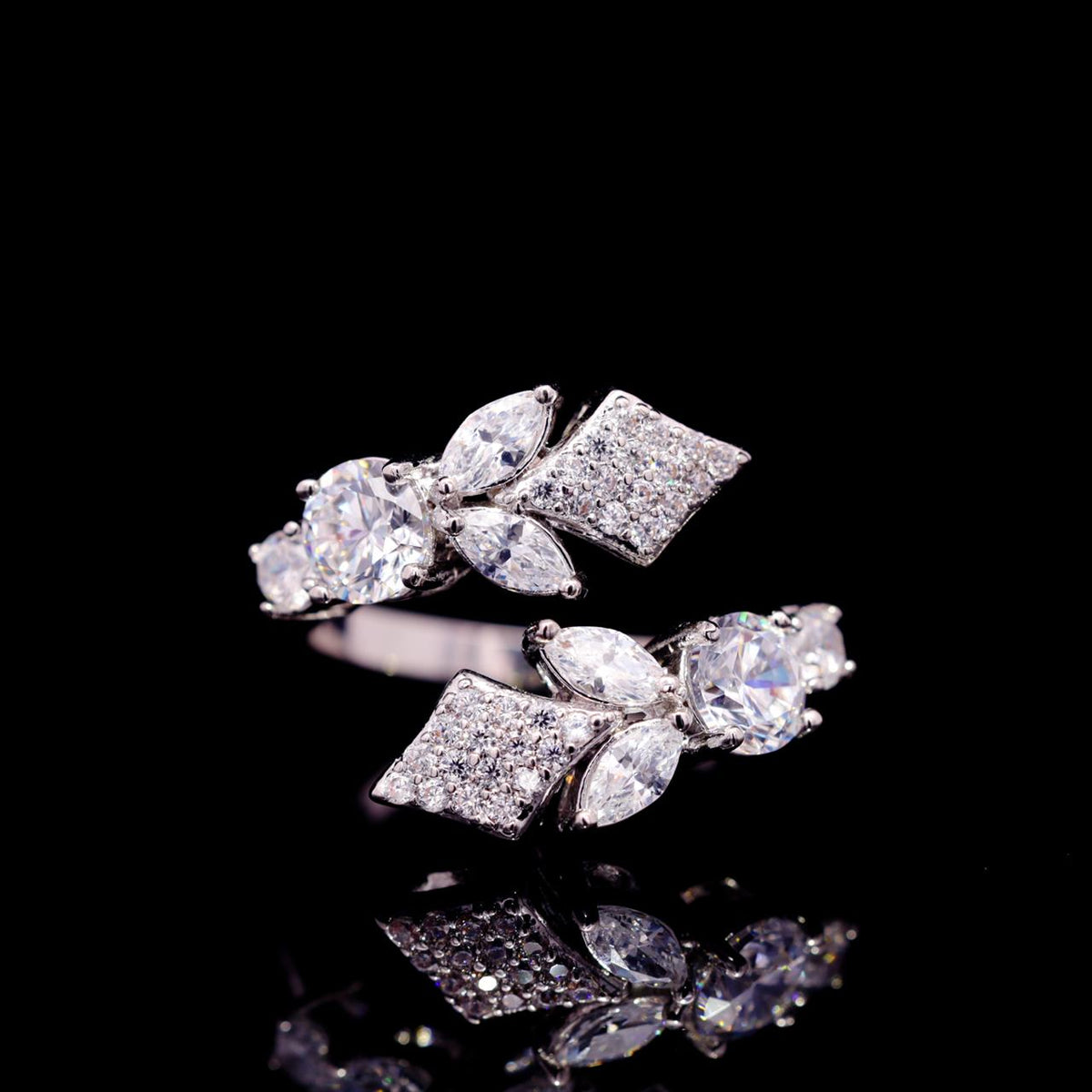 Vionna White Luxury Bridal Full Set with High-Quality Zircon Stones Premium Rhodium