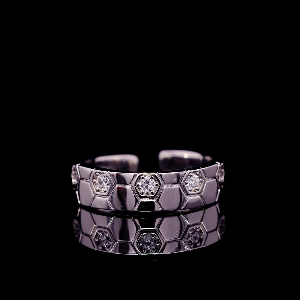 Rana White Luxury Bridal Full Set High-Quality Zircon Stones with Rhodium-Plated Finish
