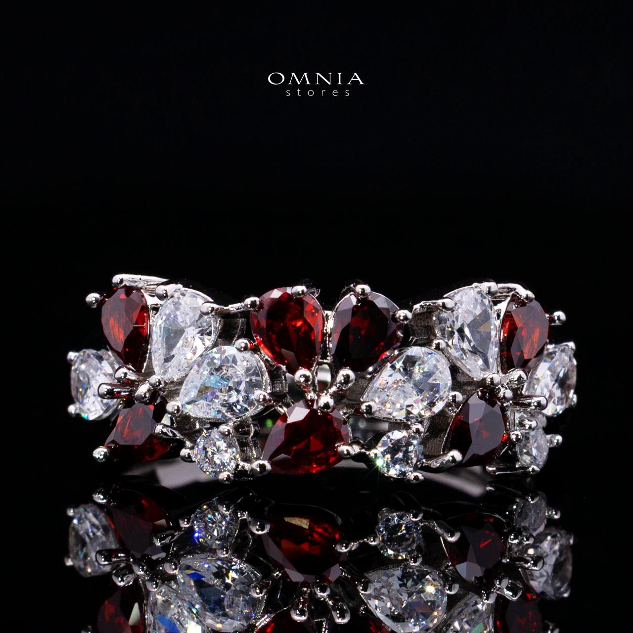 Safira Red Luxury Bridal Full Jewelry Set with High-Quality Premium Simulated Diamonds