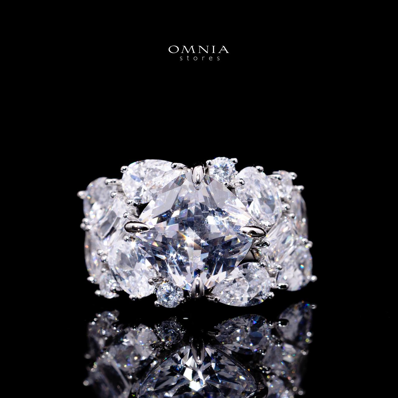Roxane White Luxury Bridal Full Set with High-Quality Simulated Diamonds – Rhodium Plated