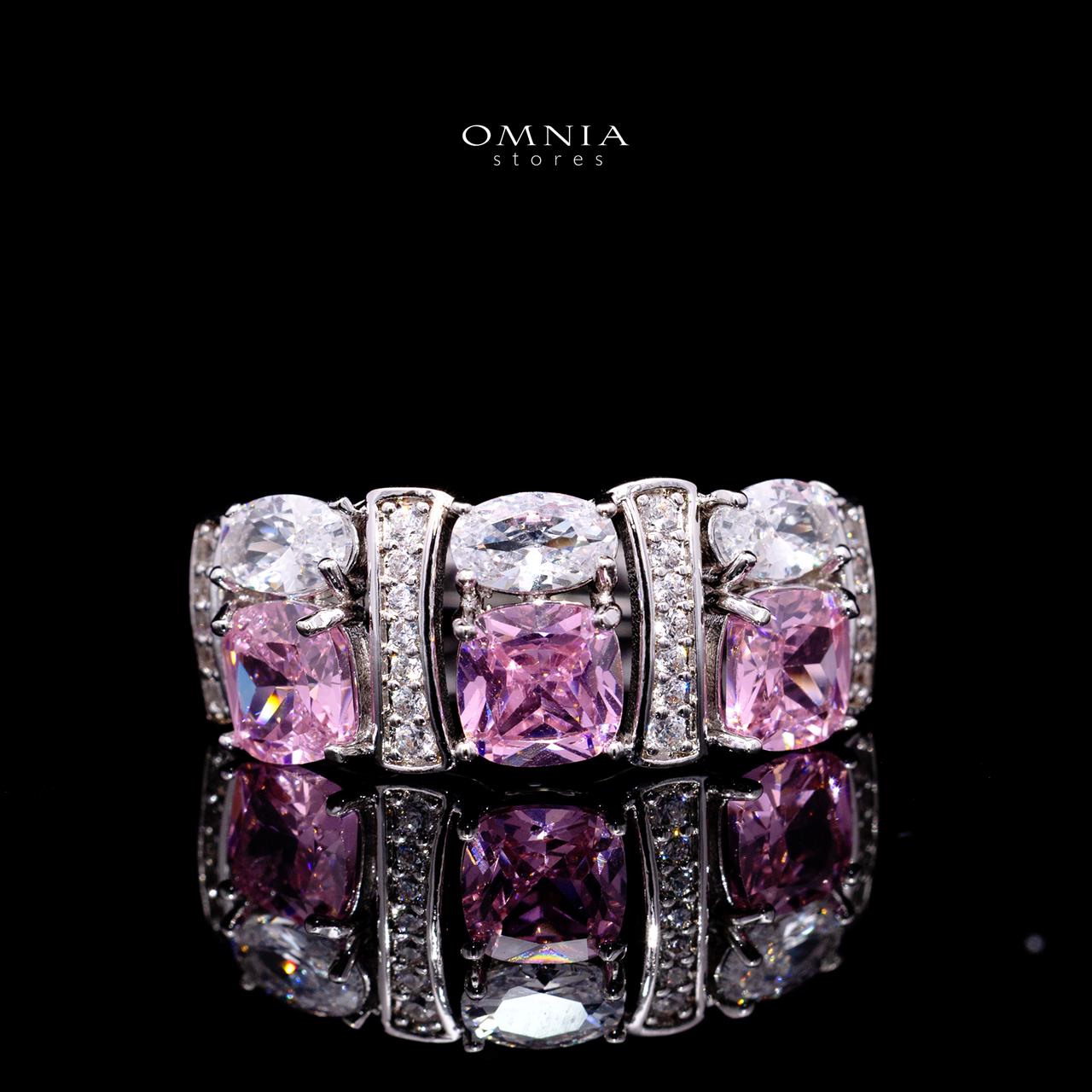 Marley Pink Bridal Full Set with High-Quality Simulated Diamonds – Rhodium Plated
