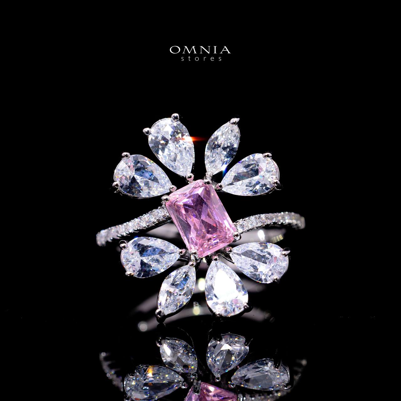 Rizza Pink Luxury Bridal Full Set with High-Quality Simulated Diamonds – Rhodium Plated