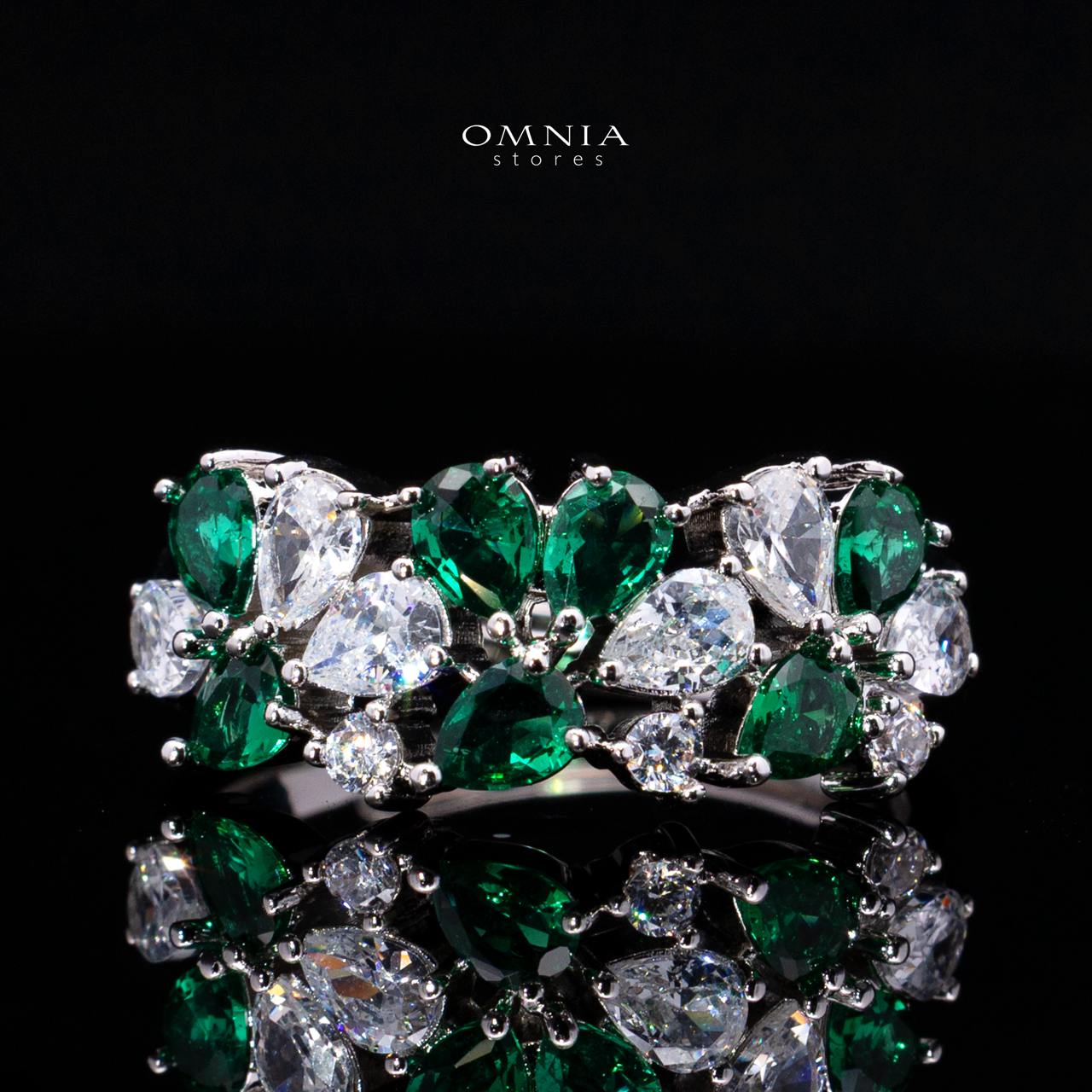 Safira Green Luxury Bridal Full Jewelry Set with High-Quality Premium Simulated Diamonds