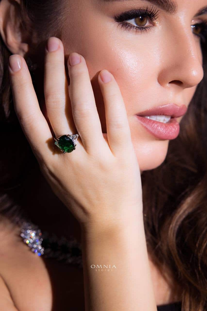 Omnia Buthaina Green Bridal Full Set High Quality Simulated Diamonds - OMNIASTORES UAE