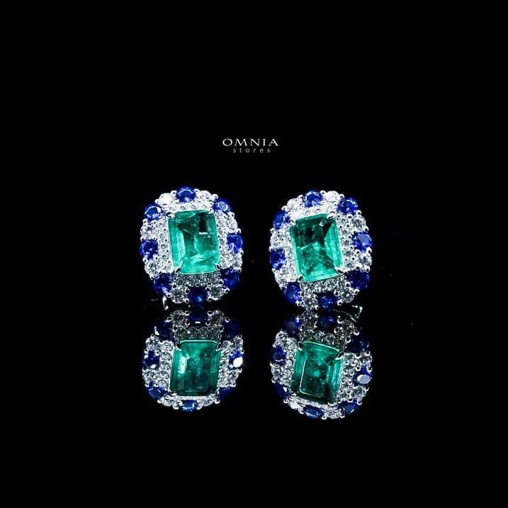Omnia Shaya Earrings In 92.5 Silver High Quality Simulated Diamonds - OMNIASTORES UAE