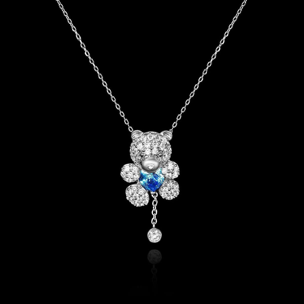 Omnia Maysa Necklace in 92.5 Silver In High Quality CZ Zircon Stone - OMNIASTORES UAE