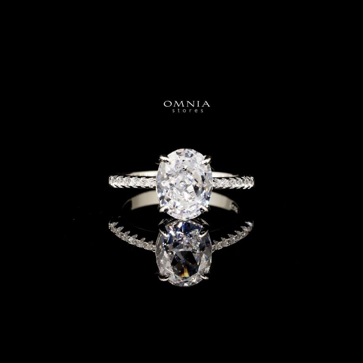 Omnia Bambina White Ring in 92.5 Silver High Quality Simulated diamonds - OMNIASTORES UAE