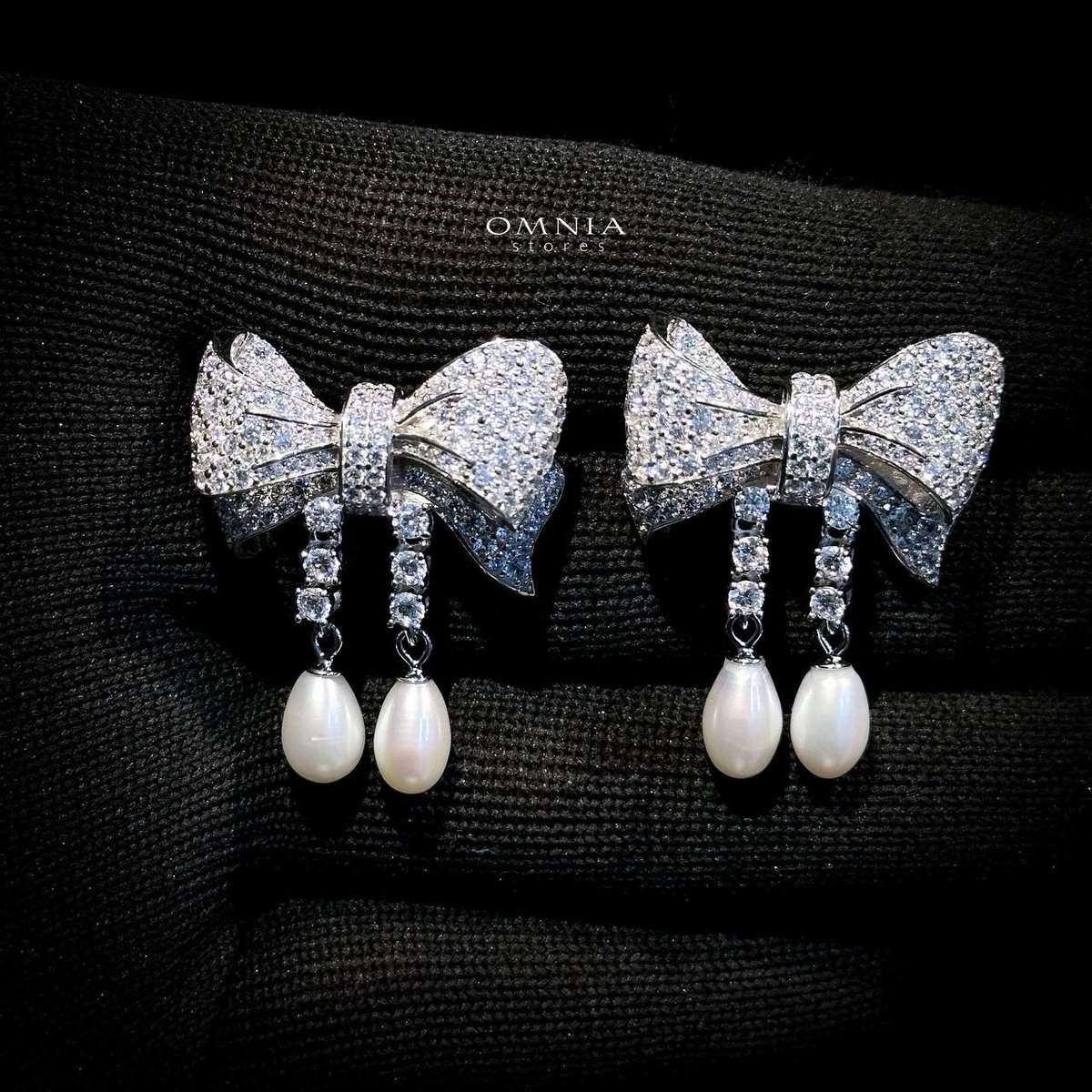 Omnia Jana Earrings 92.5 Silver High Quality Simulated diamonds - OMNIASTORES UAE