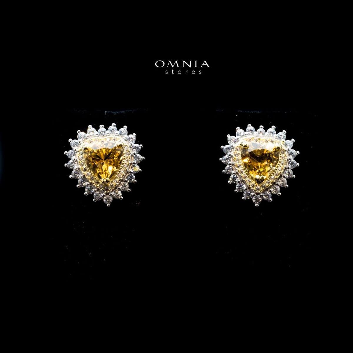 Omnia Aida Earrings In 925 Silver High Quality Natural tourmaline - OMNIASTORES UAE