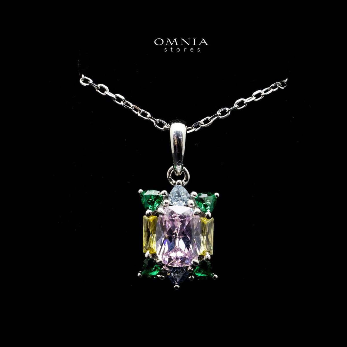Omnia Ranya Necklace In 92.5 Silver High Quality Simulated Diamonds - OMNIASTORES UAE