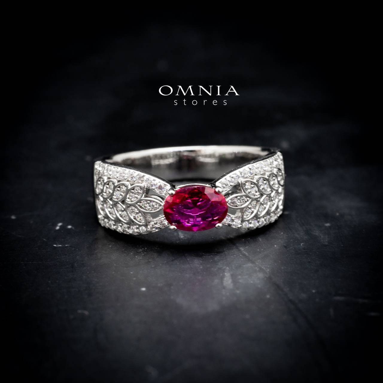 Omnia Miraal Ring in 92.5 Silver with High Quality Simulated Diamonds - OMNIASTORES UAE