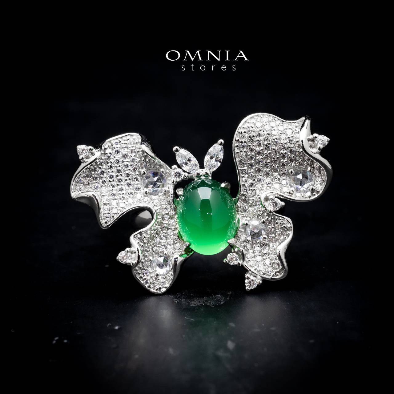 Omnia Dana Butterfly Ring in 92.5 Silver High Quality Simulated Diamonds - OMNIASTORES UAE