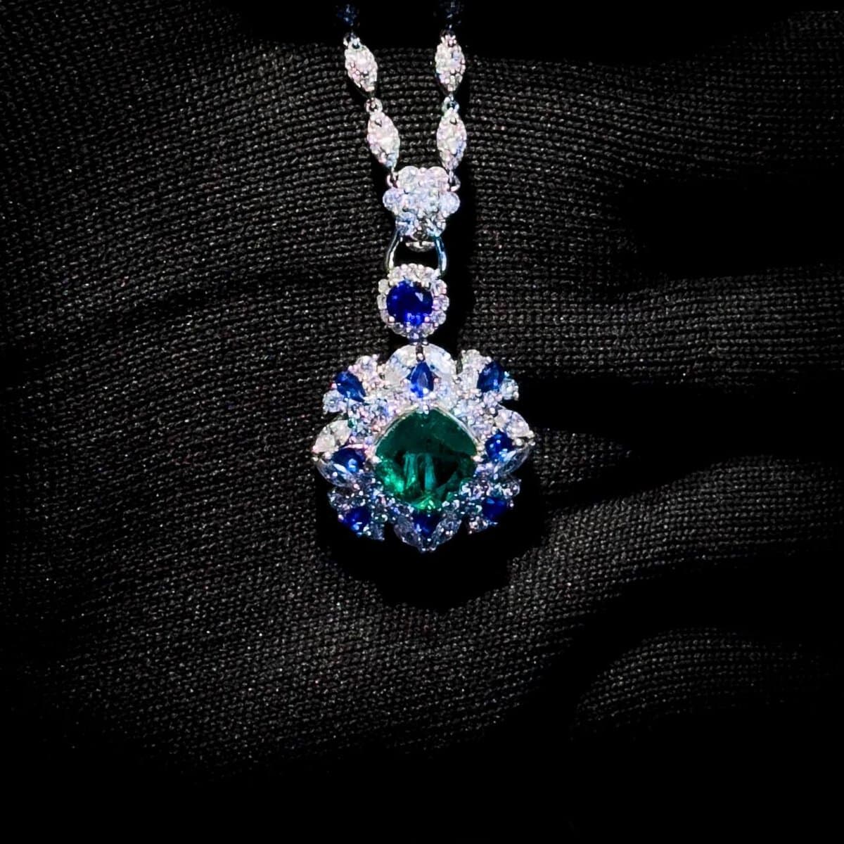 Omnia Shaya Necklace 92.5 Silver In High Quality Simulated diamonds - OMNIASTORES UAE