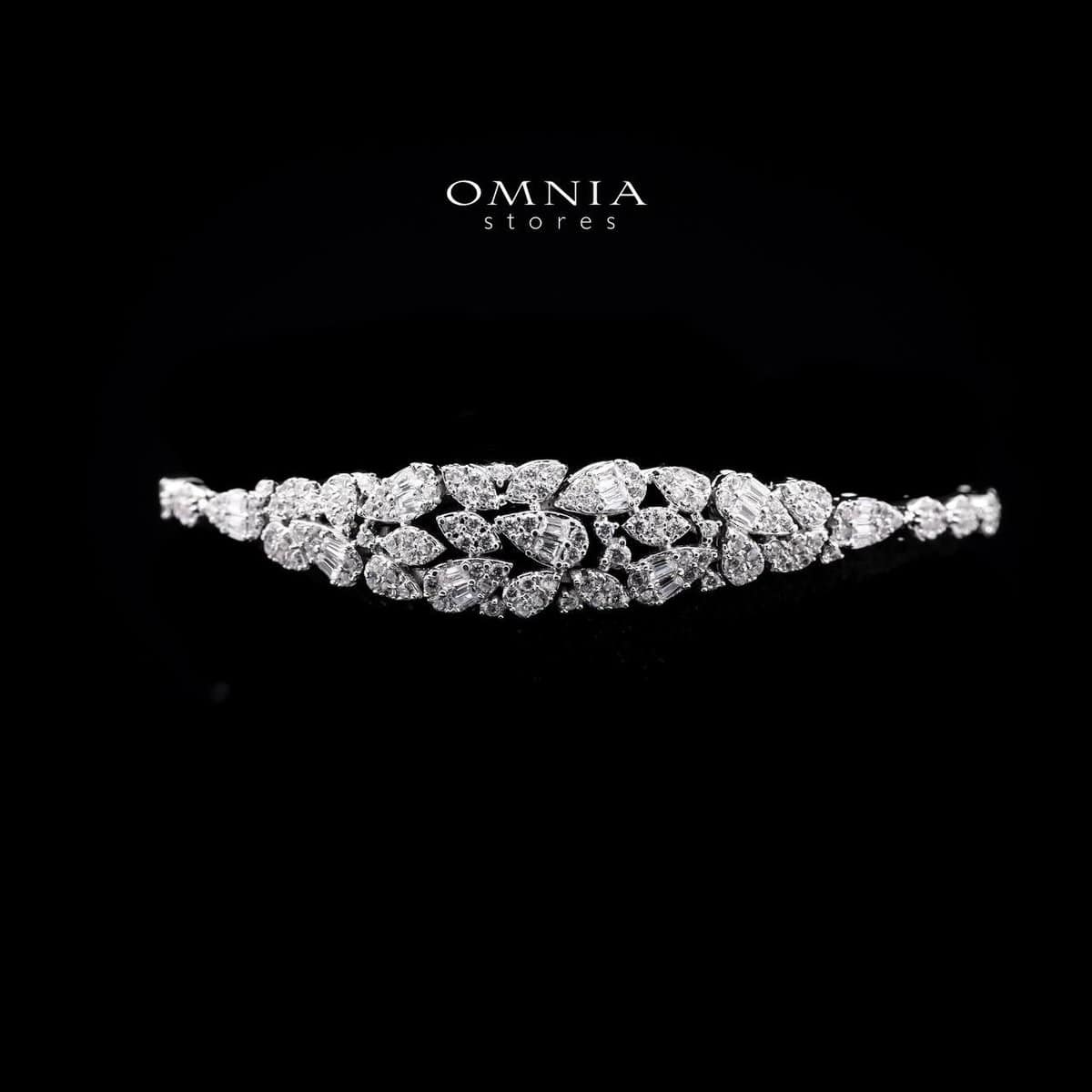 Omnia Alina White Bridal Full Set in High Quality Zircon Stone Rhodium Plated - OMNIASTORES UAE