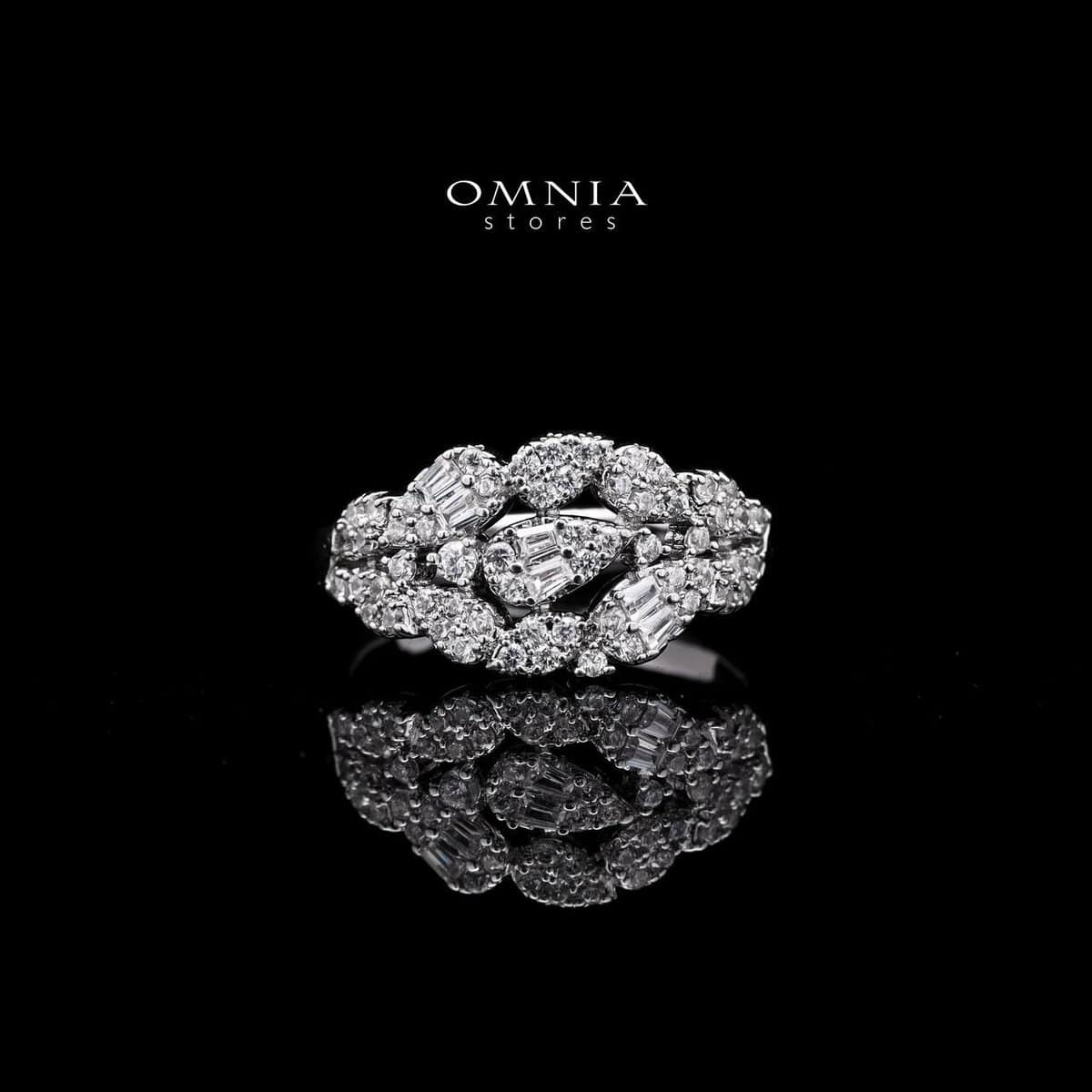 Omnia Alina White Bridal Full Set in High Quality Zircon Stone Rhodium Plated - OMNIASTORES UAE