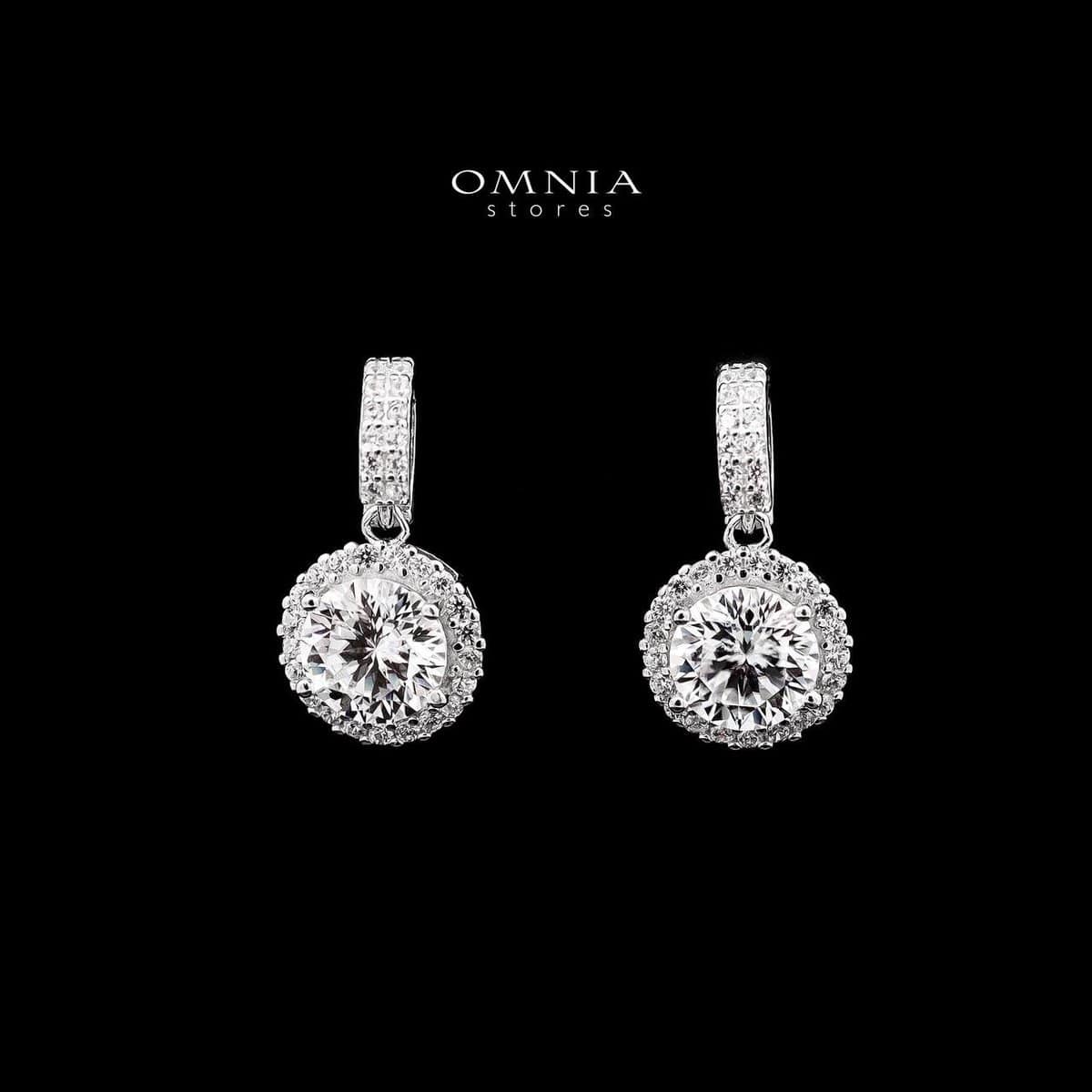 Omnia Celestial Drop Earrings in 925 Sterling Silver with High-Quality Iced Cut Stones - OMNIASTORES UAE