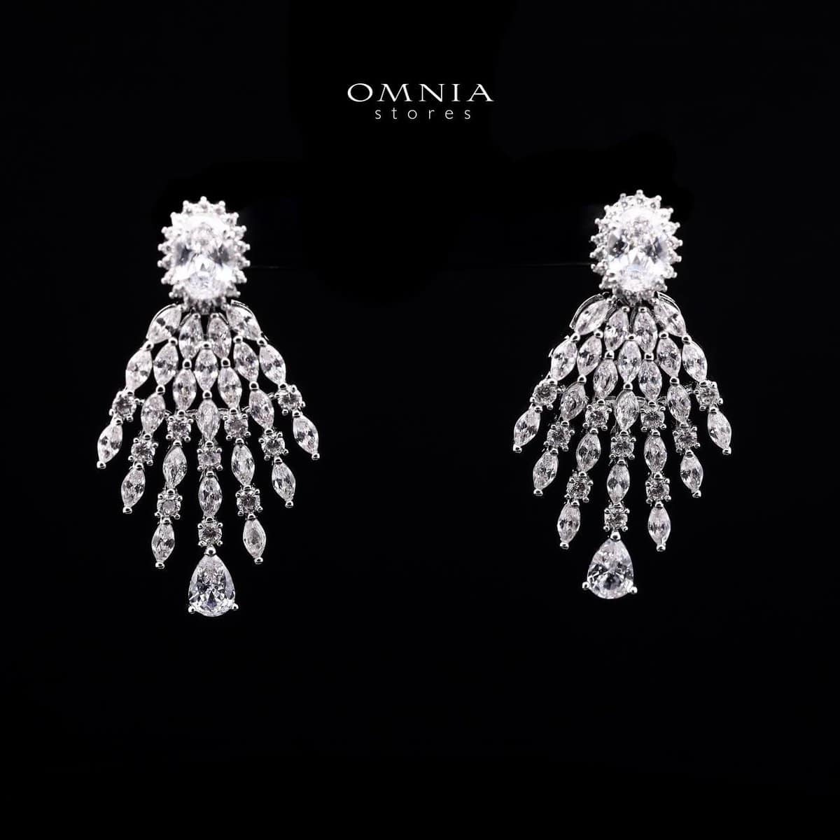 Omnia Asmaa Pure White Bridal Full Zircon Set - OMNIASTORES UAE