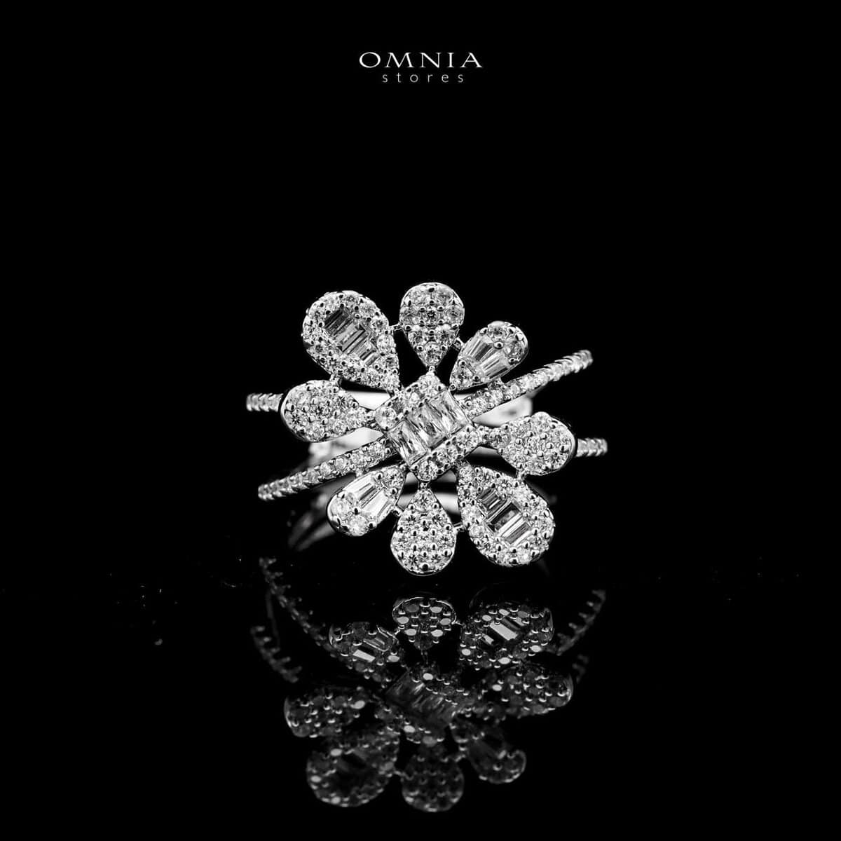 Omnia Lara Bridal Full Set in High Quality Zircon Stone in Rhodium Plated - OMNIASTORES UAE